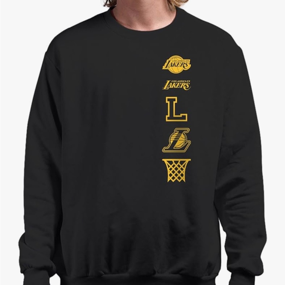 New Not Used-Black Lakers Logo Men's Sweater